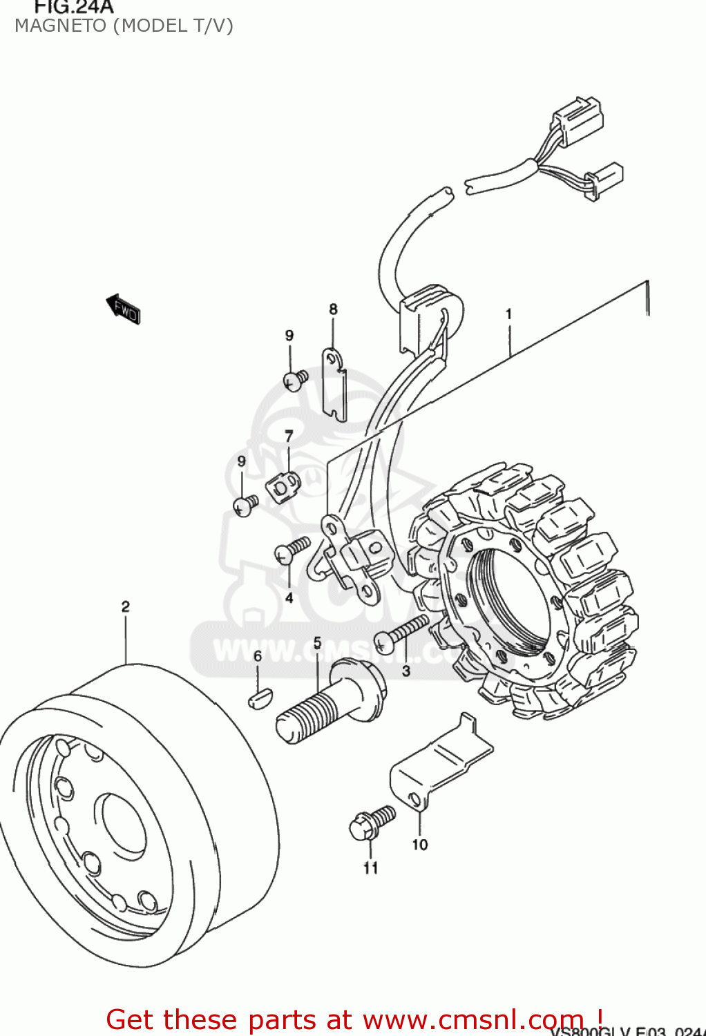MAGNETO (MODEL T/V) VS800GL INTRUDER 1993 (P) USA (E03)