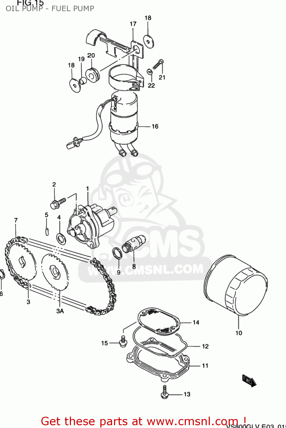 OIL PUMP - FUEL PUMP VS800GL INTRUDER 1993 (P) USA (E03)