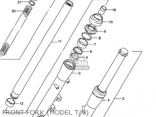 FRONT FORK (MODEL T/V) - VS800GL INTRUDER 1993 (P) USA (E03)