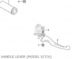 HANDLE LEVER (MODEL S/T/V) - VS800GL INTRUDER 1993 (P) USA (E03)
