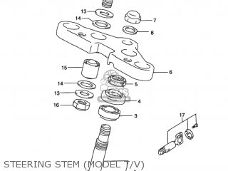 STEERING STEM (MODEL T/V) - VS800GL INTRUDER 1993 (P) USA (E03)