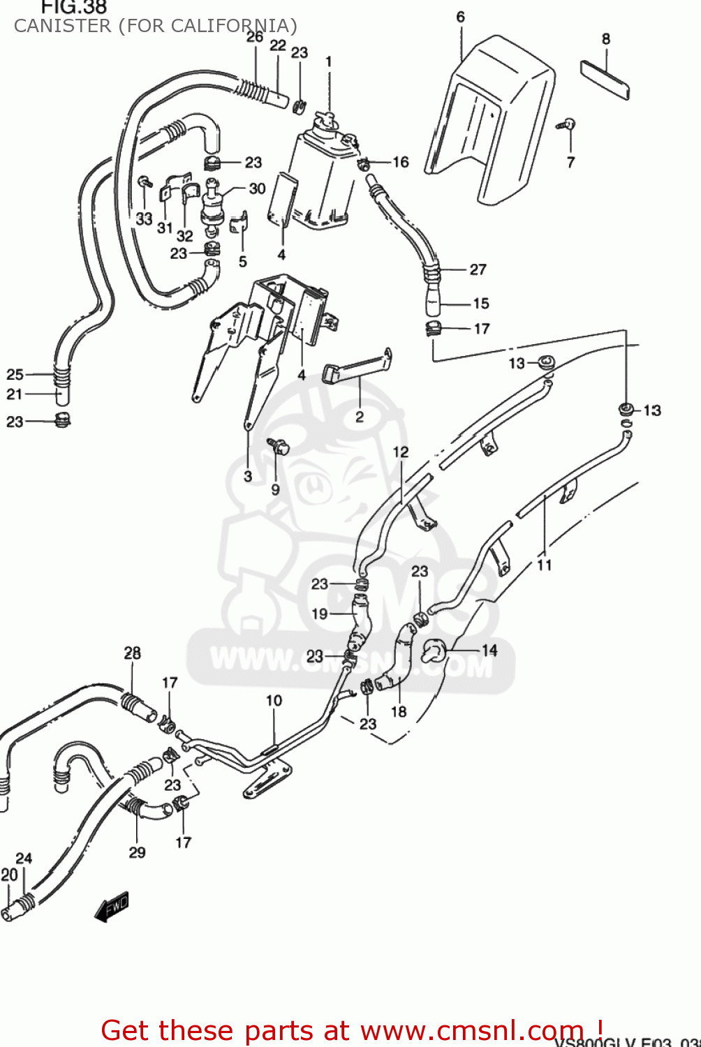 CANISTER (FOR CALIFORNIA) VS800GL INTRUDER 1994 (R) USA (E03)