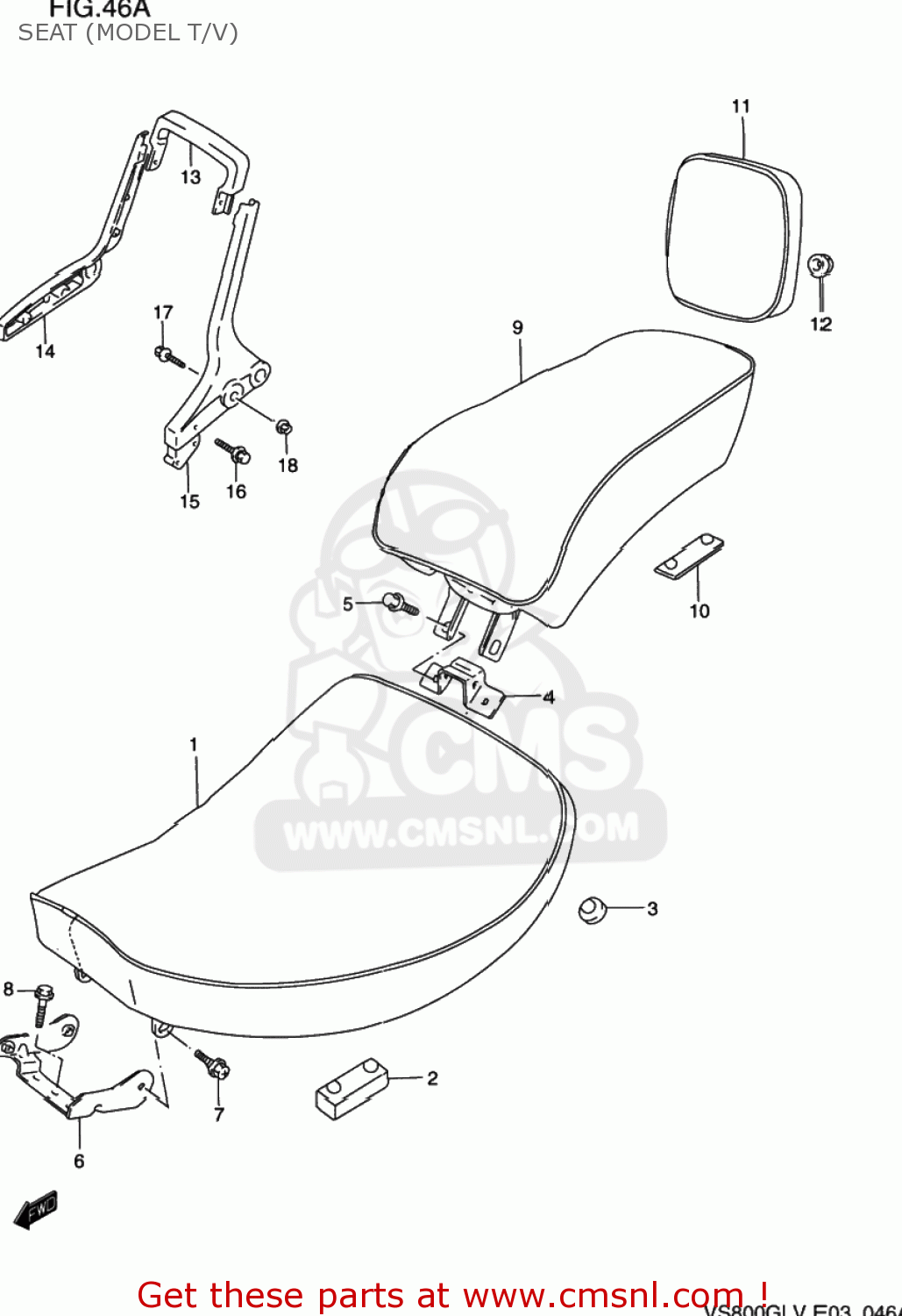 SEAT (MODEL T/V) VS800GL INTRUDER 1994 (R) USA (E03)