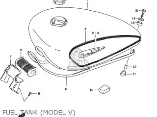 FUEL TANK (MODEL V) - VS800GL INTRUDER 1994 (R) USA (E03)
