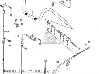 HANDLEBAR (MODEL S/T/V) - VS800GL INTRUDER 1994 (R) USA (E03)