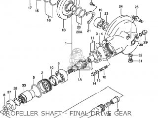 PROPELLER SHAFT - FINAL DRIVE GEAR - VS800GL INTRUDER 1994 (R) USA (E03)
