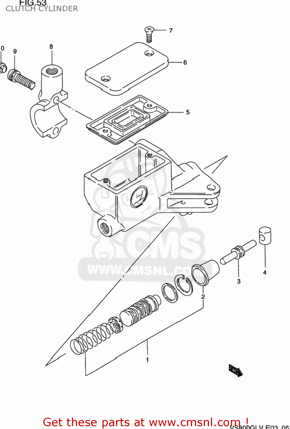CLUTCH CYLINDER VS800GL INTRUDER 1995 (S) USA (E03)