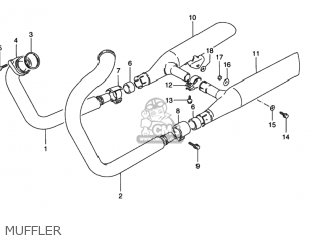 MUFFLER - VS800GL INTRUDER 1995 (S) USA (E03)