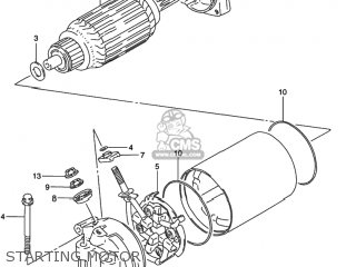 STARTING MOTOR - VS800GL INTRUDER 1995 (S) USA (E03)