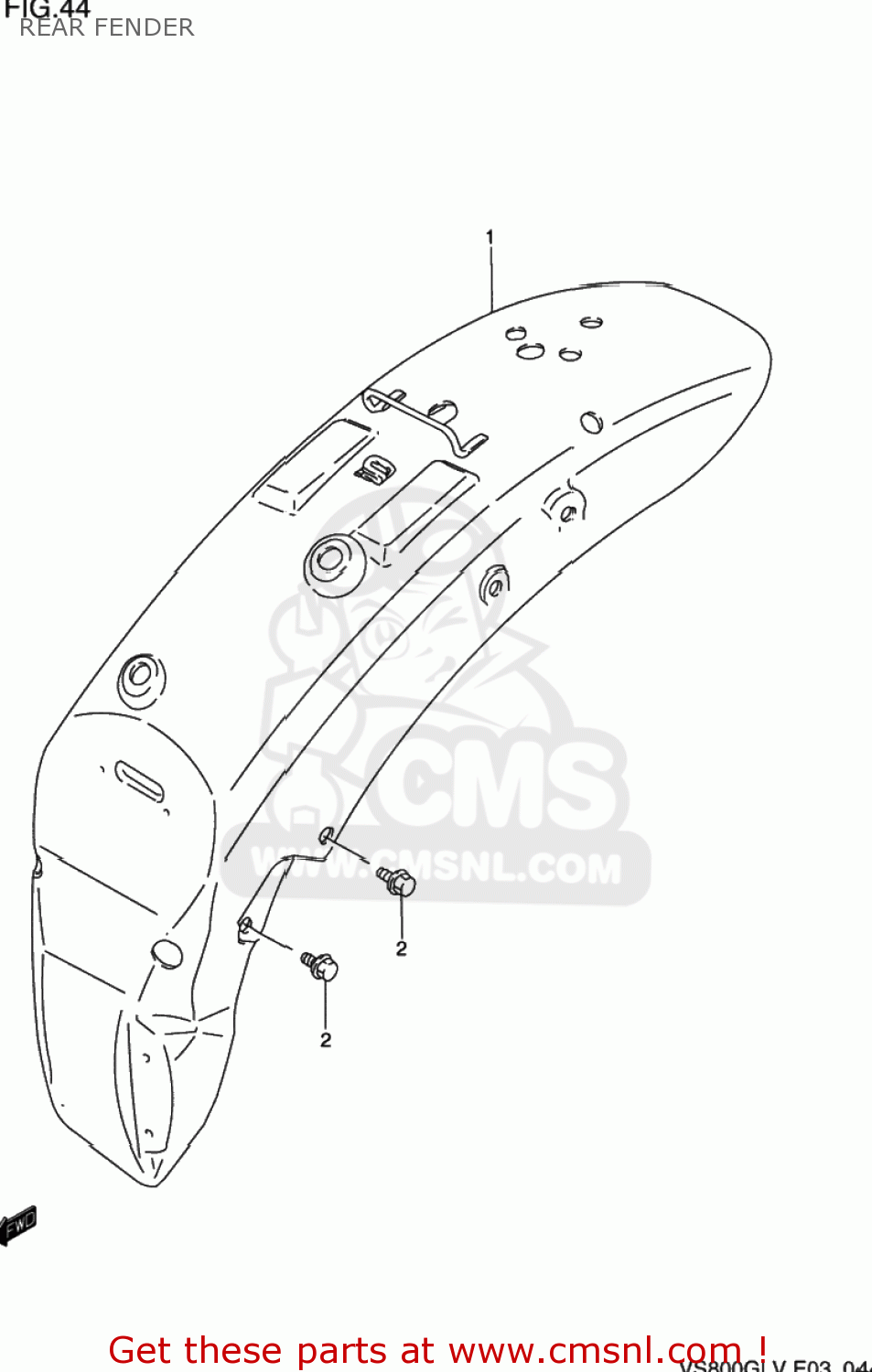REAR FENDER VS800GL INTRUDER 1996 (T) USA (E03)