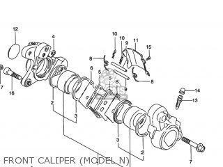 FRONT CALIPER (MODEL N) - VS800GL INTRUDER 1996 (T) USA (E03)