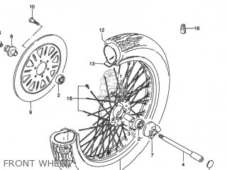 FRONT WHEEL - VS800GL INTRUDER 1996 (T) USA (E03)
