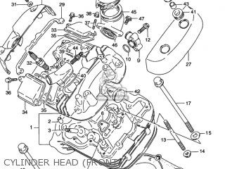 CYLINDER HEAD (FRONT) - VS800GL INTRUDER 1997 (V) USA (E03)