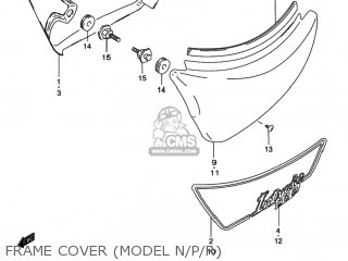 FRAME COVER (MODEL N/P/R) - VS800GL INTRUDER 1997 (V) USA (E03)