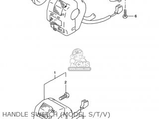 HANDLE SWITCH (MODEL S/T/V) - VS800GL INTRUDER 1997 (V) USA (E03)