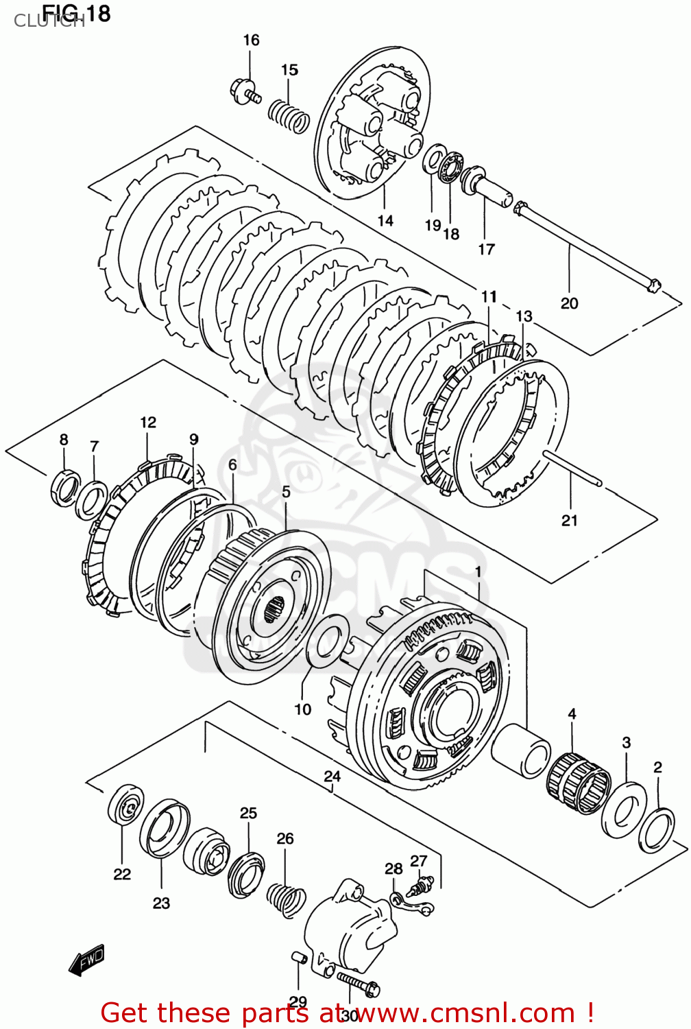 CLUTCH VS800GL INTRUDER 1998 (W) USA (E03)