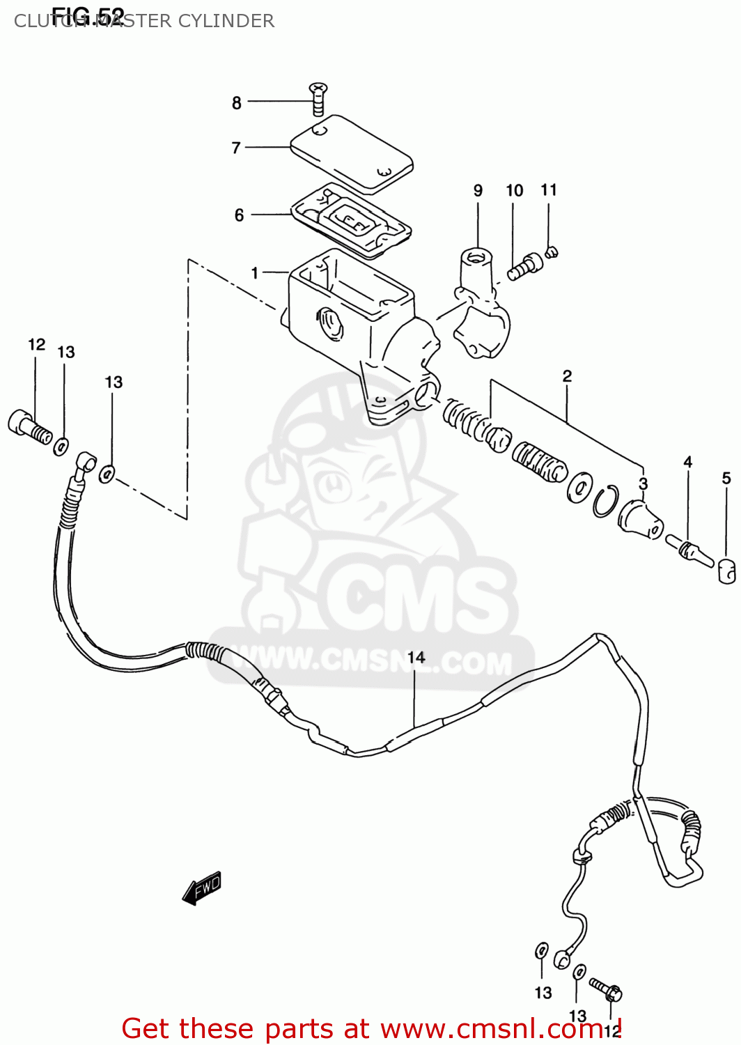 CLUTCH MASTER CYLINDER VS800GL INTRUDER 1998 (W) USA (E03)