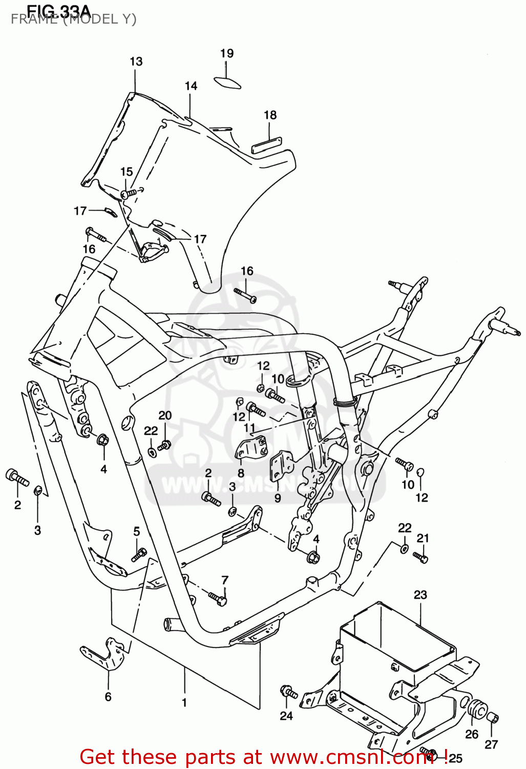 FRAME (MODEL Y) VS800GL INTRUDER 1998 (W) USA (E03)