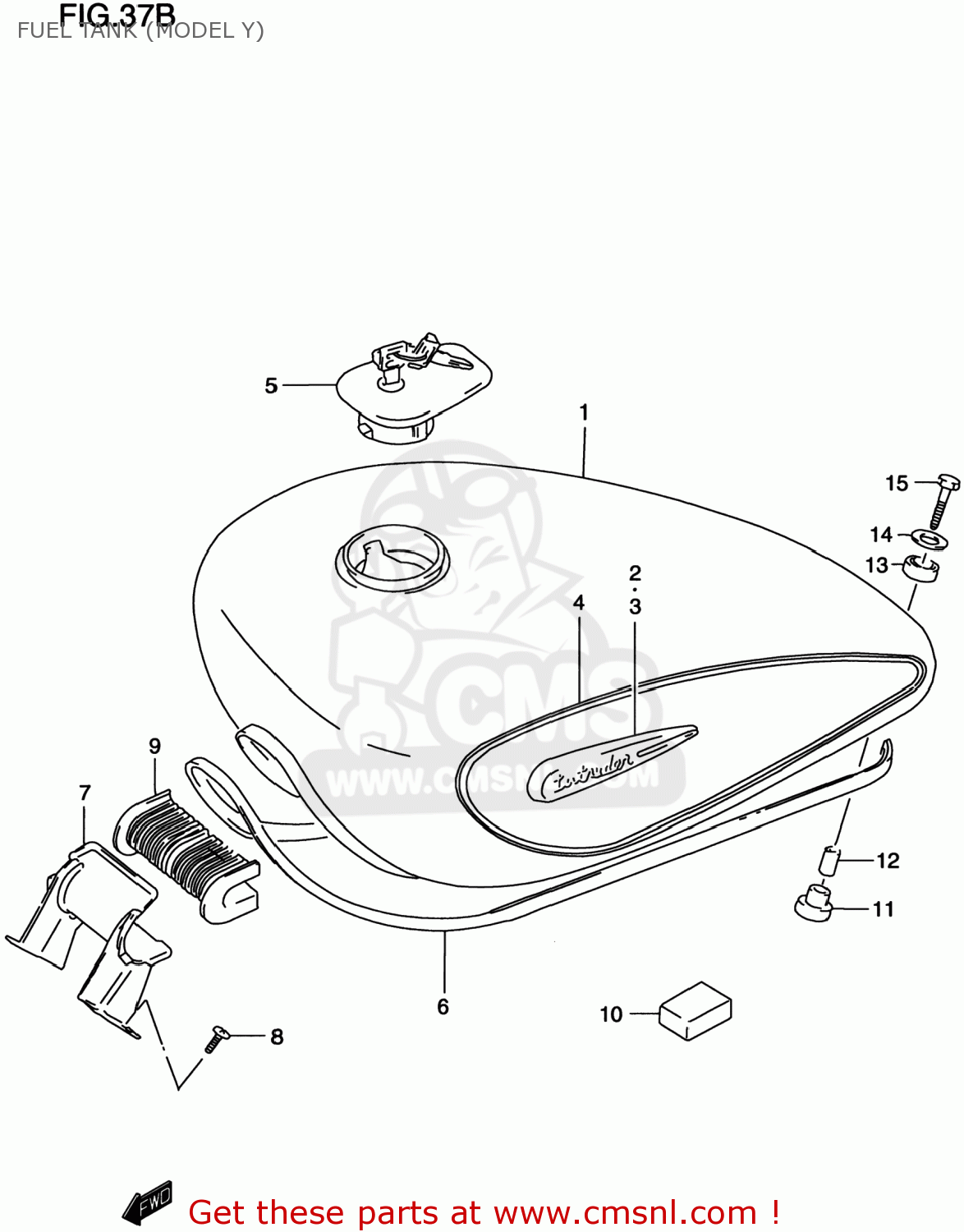 FUEL TANK (MODEL Y) VS800GL INTRUDER 1998 (W) USA (E03)