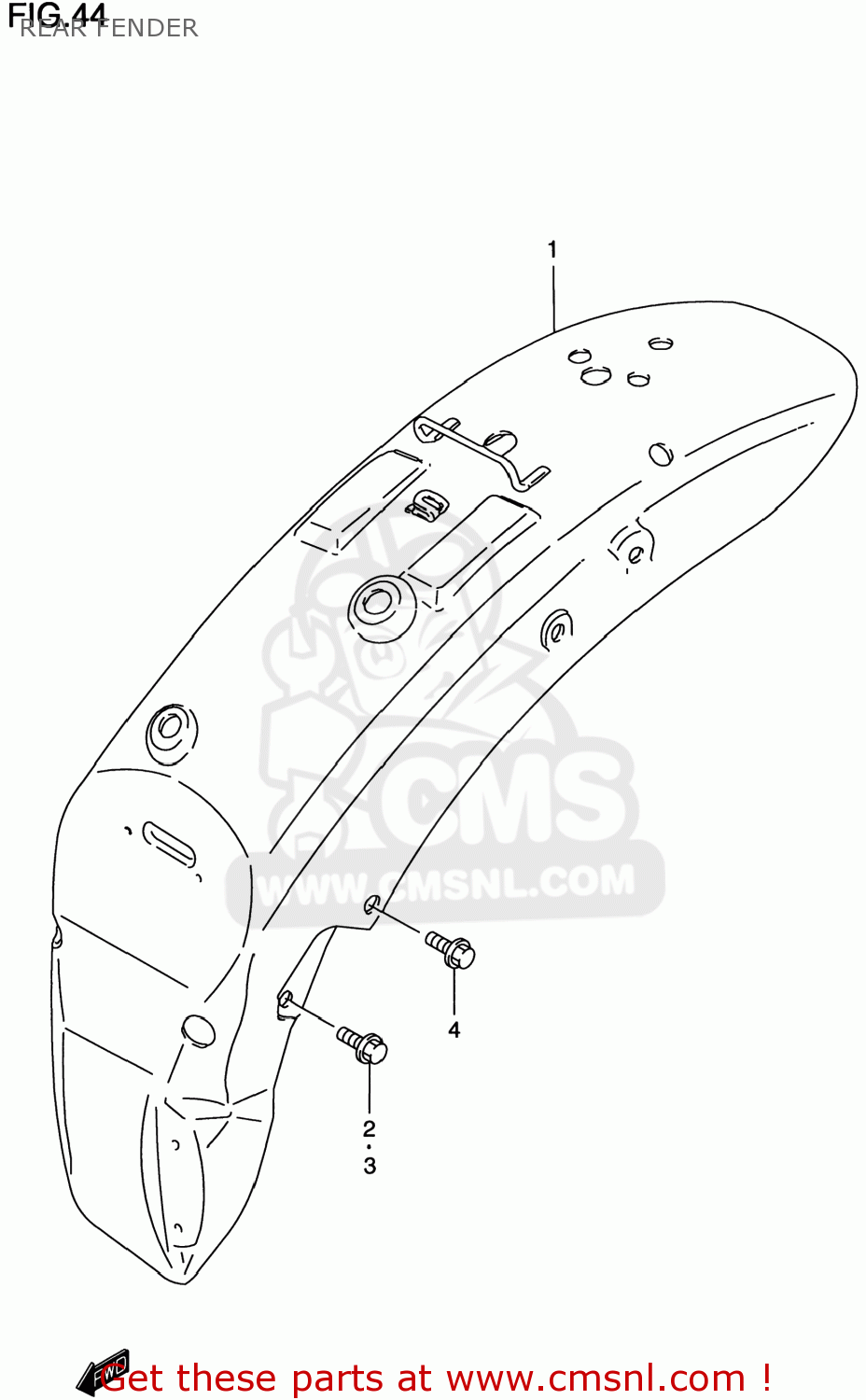 REAR FENDER VS800GL INTRUDER 1998 (W) USA (E03)