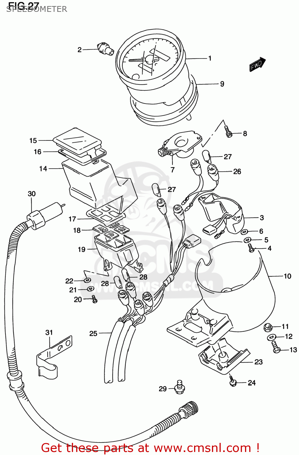 SPEEDOMETER VS800GL INTRUDER 1998 (W) USA (E03)