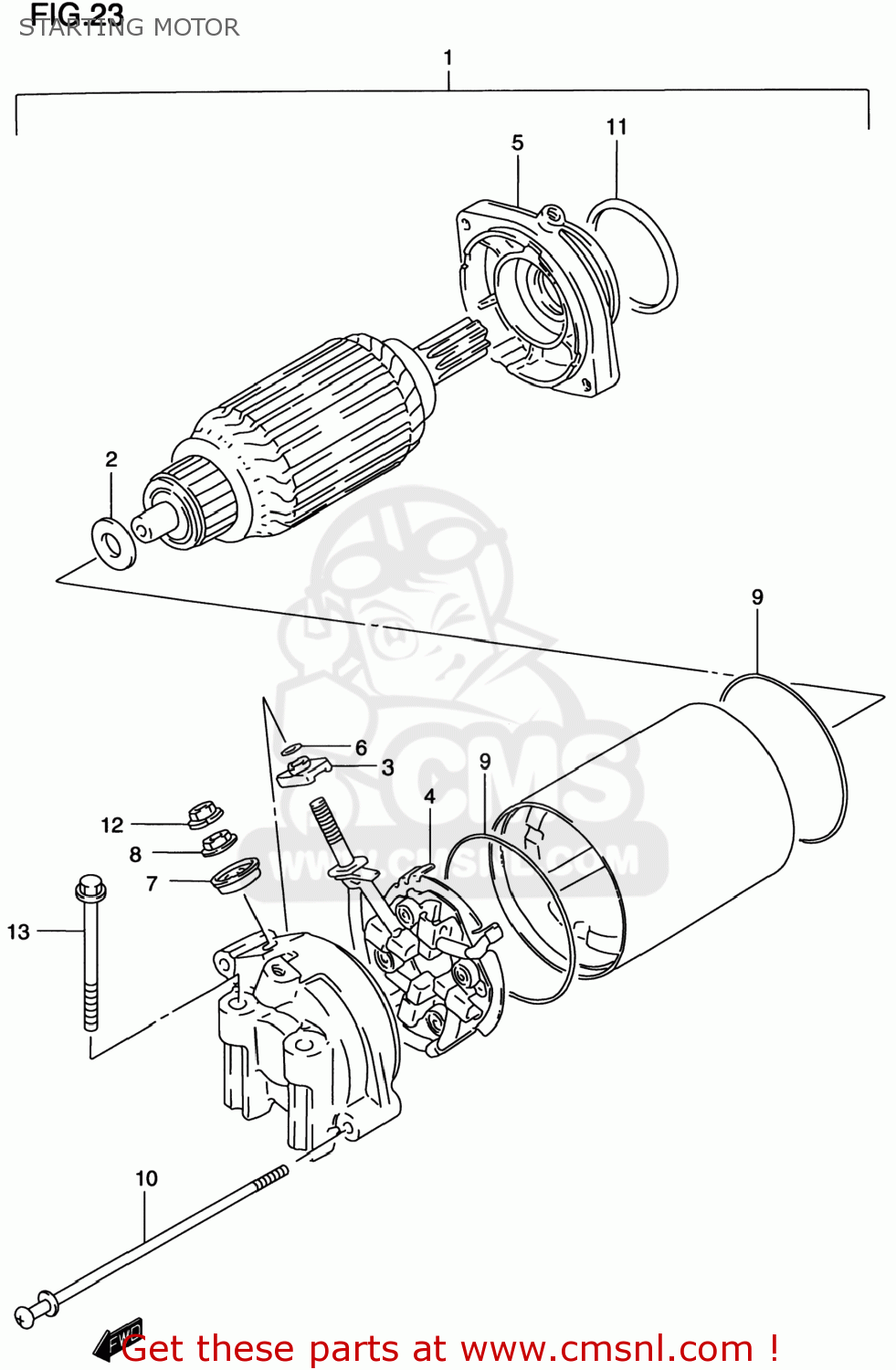 STARTING MOTOR VS800GL INTRUDER 1998 (W) USA (E03)