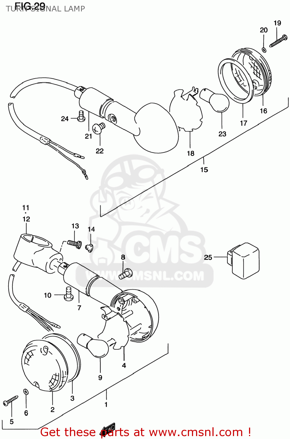 TURN SIGNAL LAMP VS800GL INTRUDER 1998 (W) USA (E03)