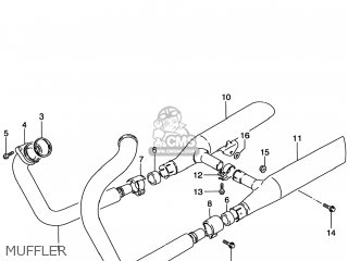 MUFFLER - VS800GL INTRUDER 1998 (W) USA (E03)
