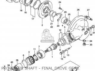 PROPELLER SHAFT - FINAL DRIVE GEAR - VS800GL INTRUDER 1998 (W) USA (E03)