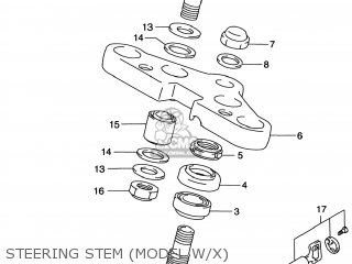 STEERING STEM (MODEL W/X) - VS800GL INTRUDER 1998 (W) USA (E03)