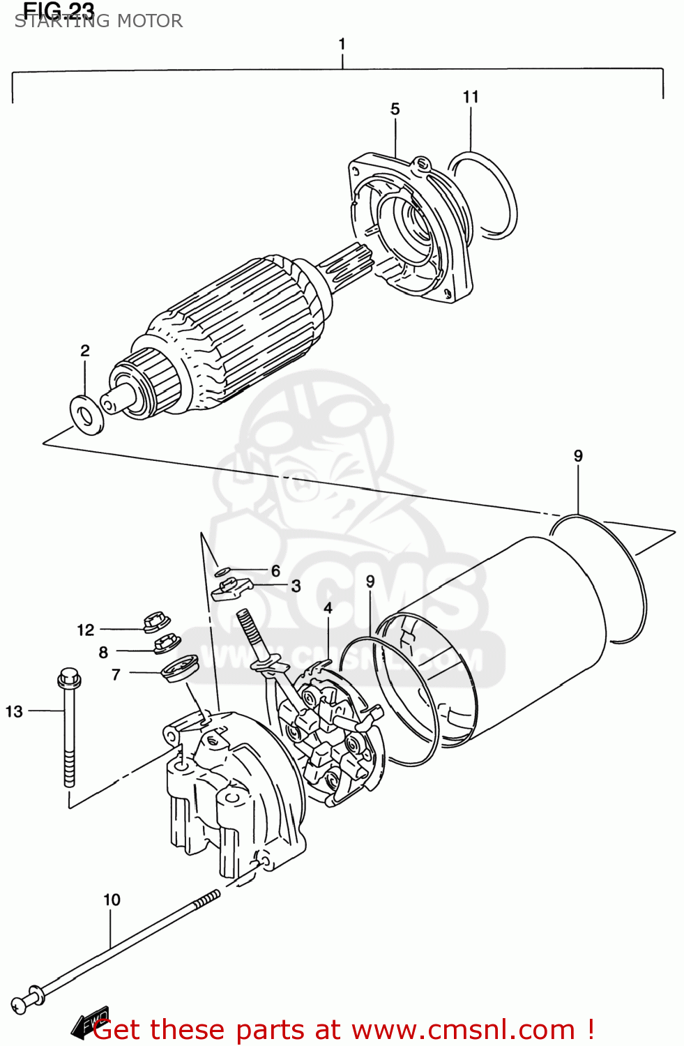 Suzuki VS800GL INTRUDER 1999 (X) USA (E03) STARTING MOTOR - buy