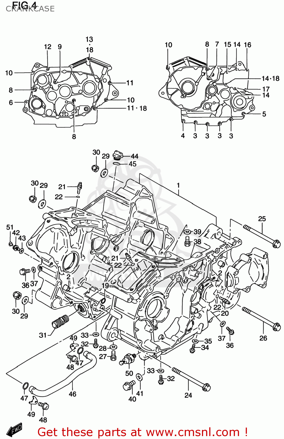 CRANKCASE VS800GL INTRUDER 1999 (X) USA (E03)