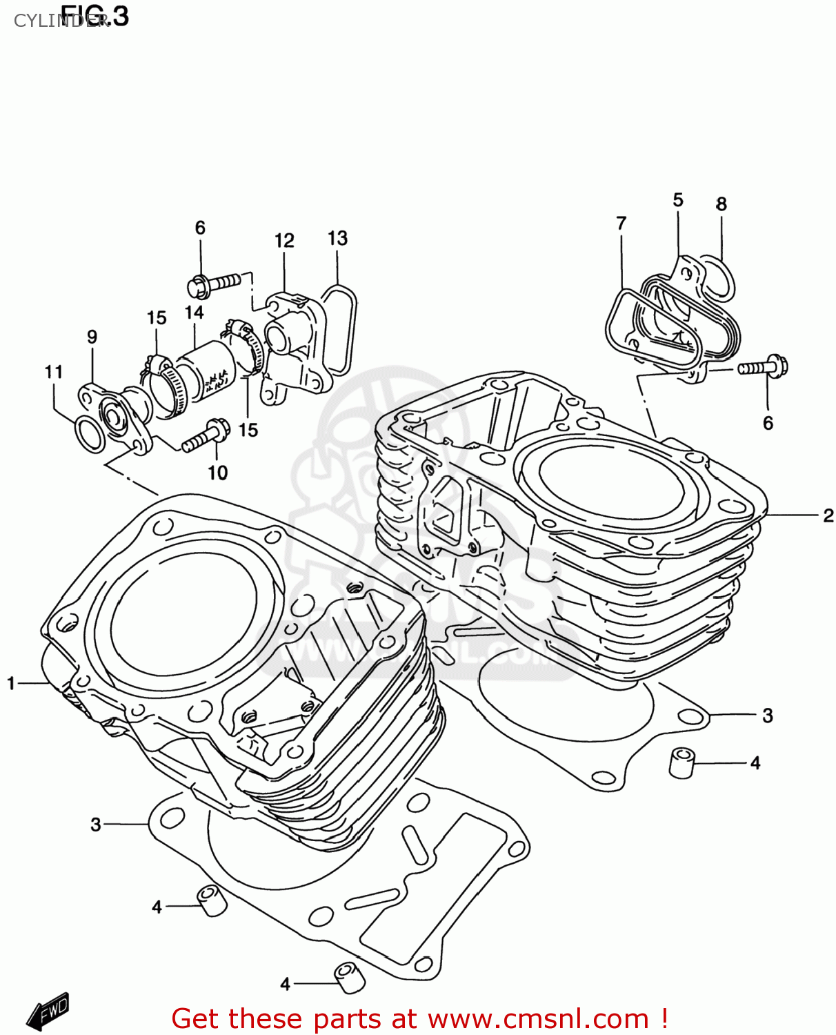 CYLINDER VS800GL INTRUDER 1999 (X) USA (E03)