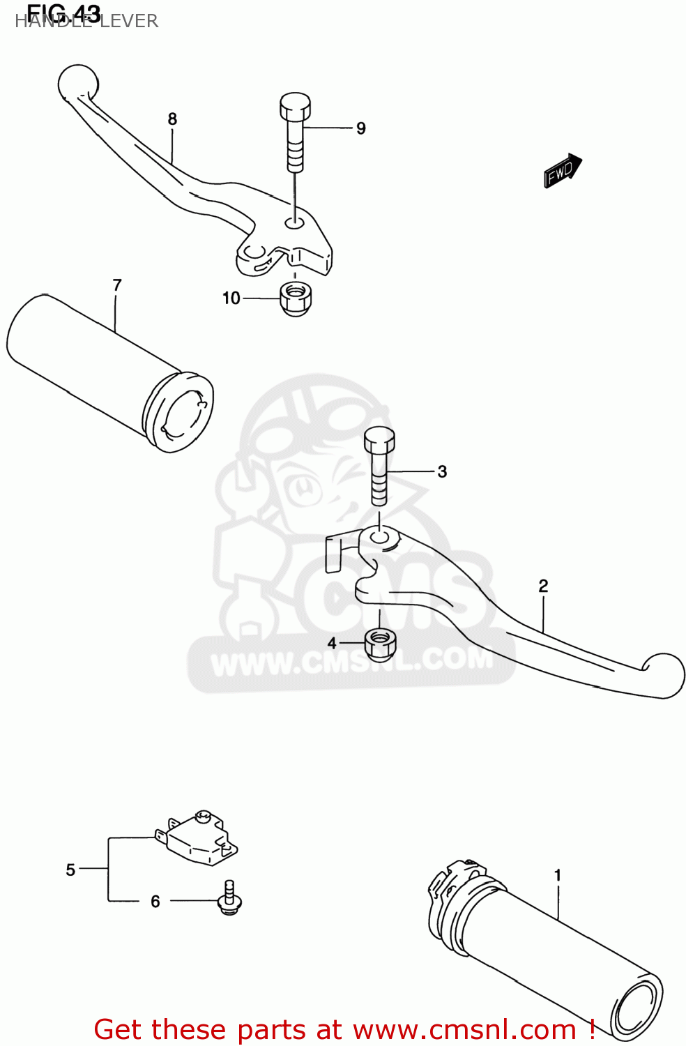 HANDLE LEVER VS800GL INTRUDER 1999 (X) USA (E03)