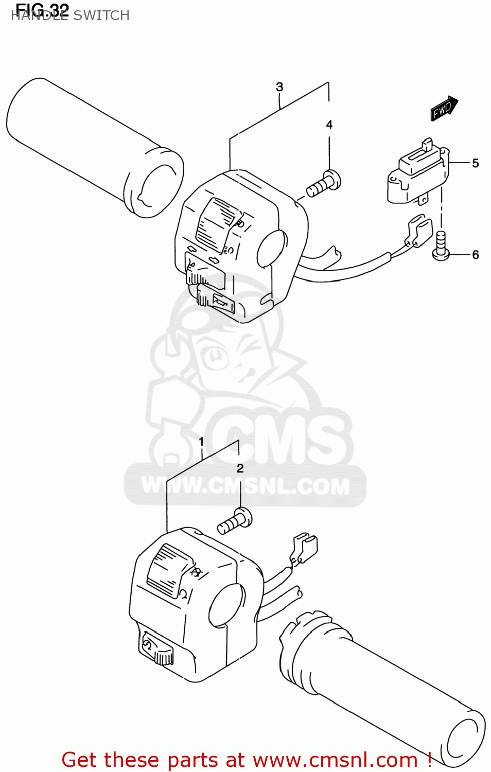 HANDLE SWITCH VS800GL INTRUDER 1999 (X) USA (E03)