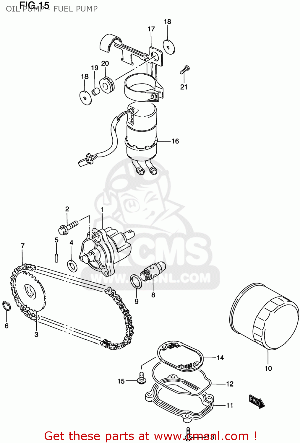 OIL PUMP - FUEL PUMP VS800GL INTRUDER 1999 (X) USA (E03)