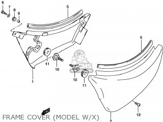 FRAME COVER (MODEL W/X) - VS800GL INTRUDER 1999 (X) USA (E03)