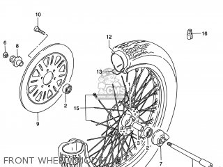 FRONT WHEEL (MODEL Y) - VS800GL INTRUDER 1999 (X) USA (E03)