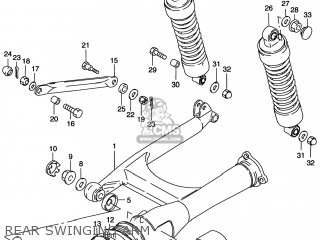REAR SWINGING ARM - VS800GL INTRUDER 1999 (X) USA (E03)