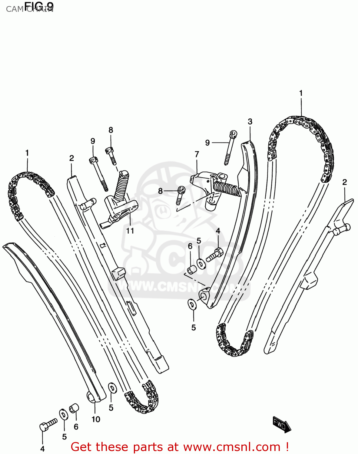 CAM CHAIN VS800GL INTRUDER 2000 (Y) USA (E03)