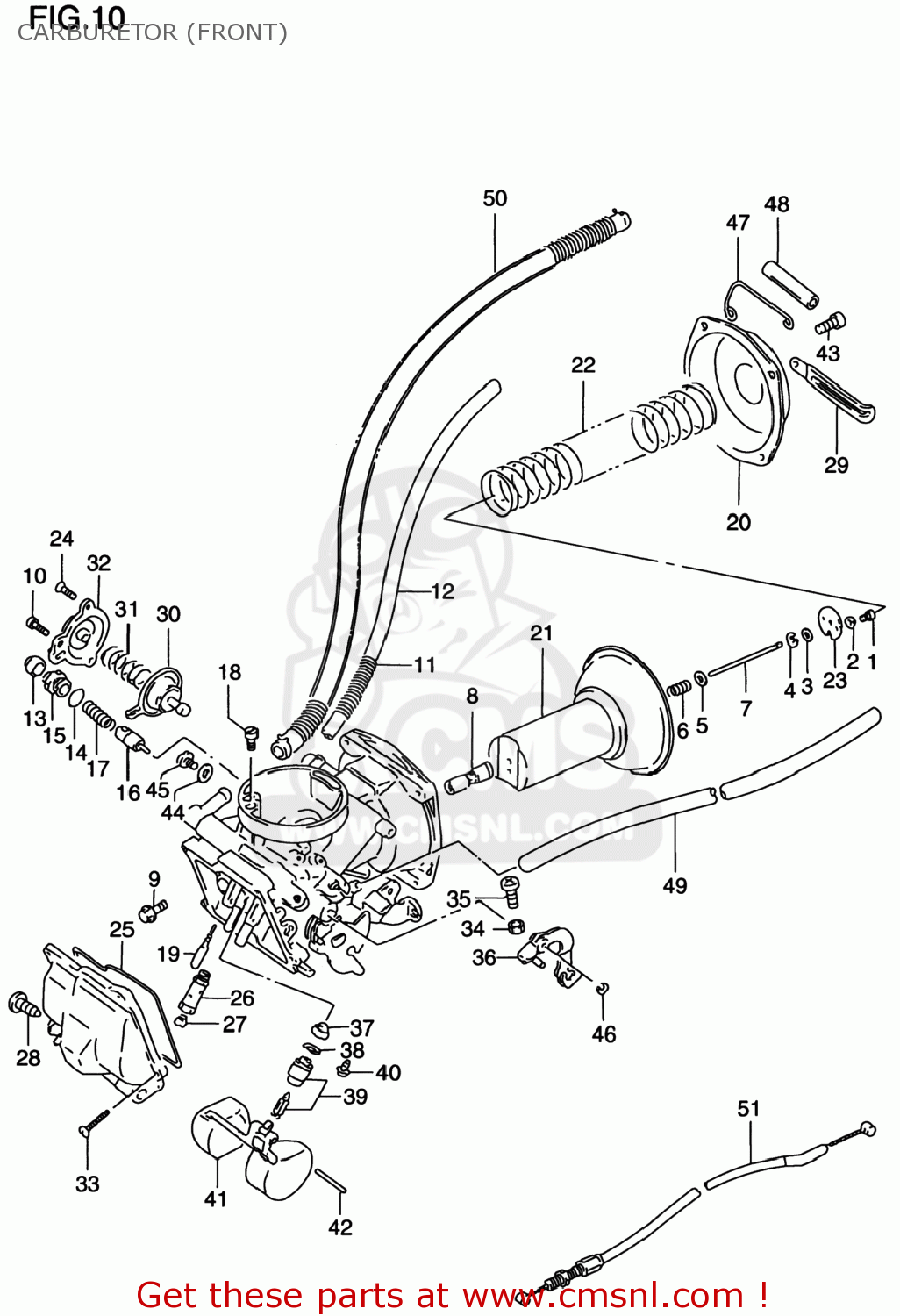 CARBURETOR (FRONT) VS800GL INTRUDER 2000 (Y) USA (E03)
