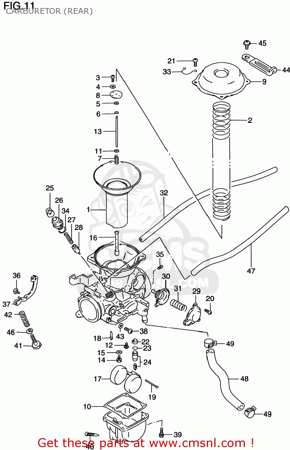 CARBURETOR (REAR) VS800GL INTRUDER 2000 (Y) USA (E03)