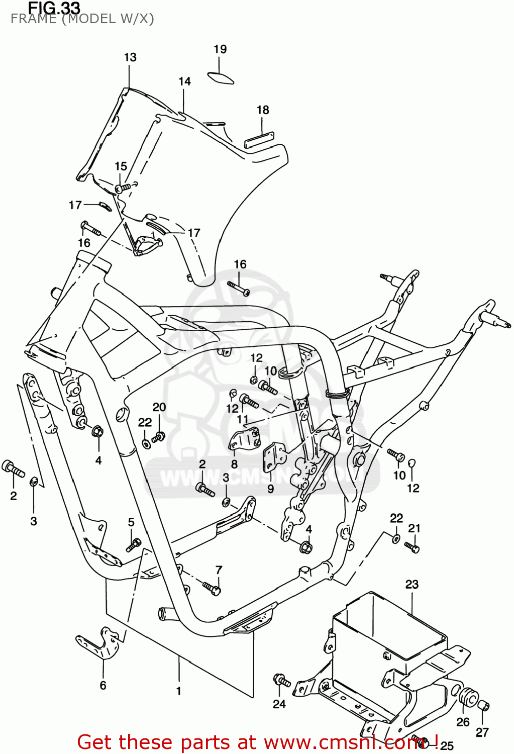 FRAME (MODEL W/X) VS800GL INTRUDER 2000 (Y) USA (E03)