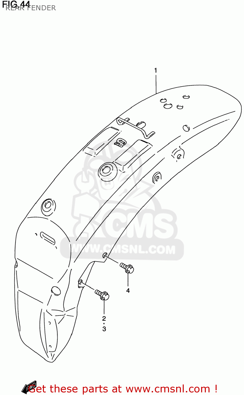 REAR FENDER VS800GL INTRUDER 2000 (Y) USA (E03)
