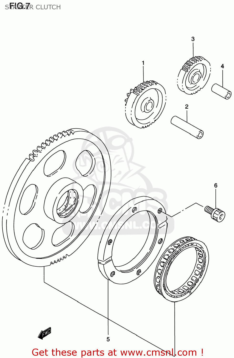 STARTER CLUTCH VS800GL INTRUDER 2000 (Y) USA (E03)