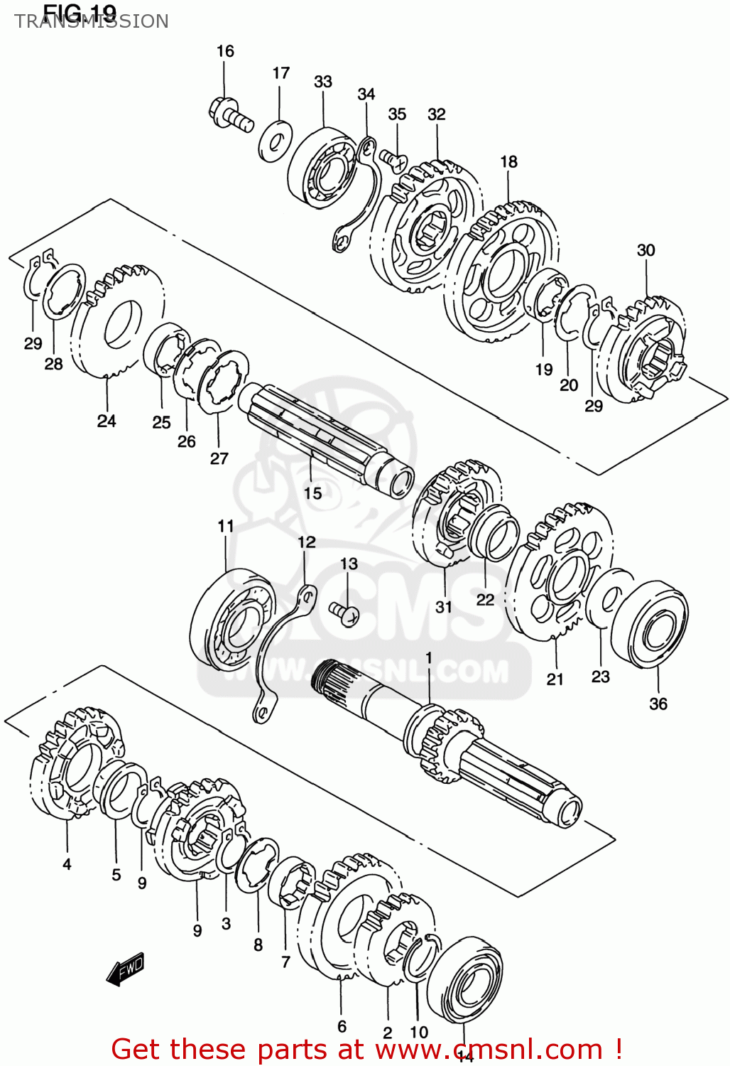 TRANSMISSION VS800GL INTRUDER 2000 (Y) USA (E03)