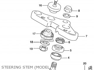 STEERING STEM (MODEL Y) - VS800GL INTRUDER 2000 (Y) USA (E03)