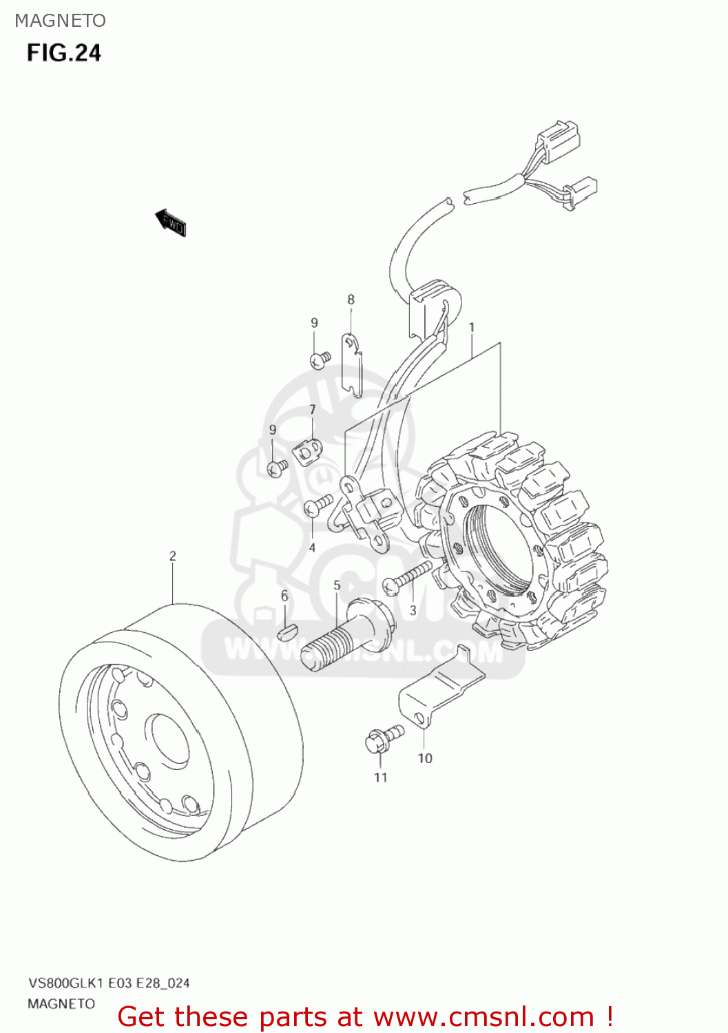MAGNETO VS800GL INTRUDER 2001 (K1) USA (E03)
