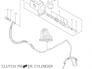 CLUTCH MASTER CYLINDER - VS800GL INTRUDER 2001 (K1) USA (E03)