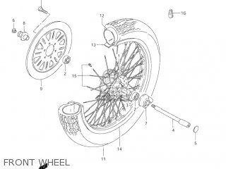 FRONT WHEEL - VS800GL INTRUDER 2001 (K1) USA (E03)
